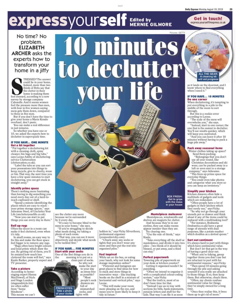 How to declutter your home or hire a professional organiser in London, Hertfordshire, Essex and Sussex